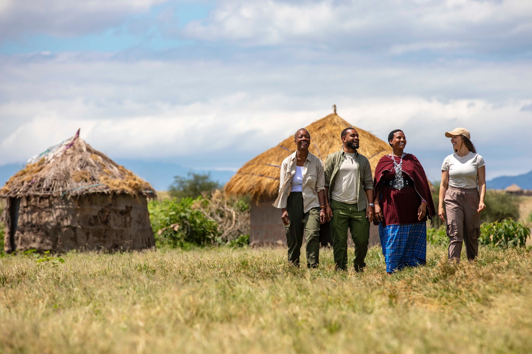 smiling faces at a community tourism partnership in South Africa